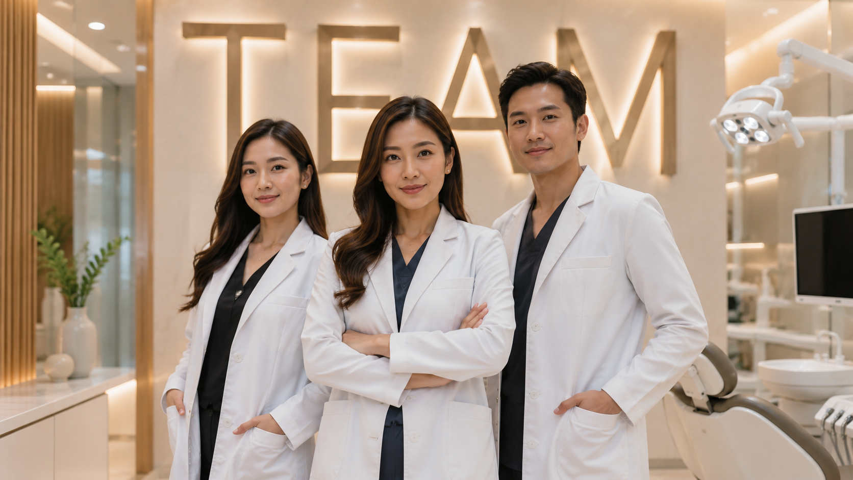 The dentalsample dental team inside our clinic